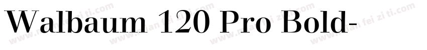 Walbaum 120 Pro Bold字体转换